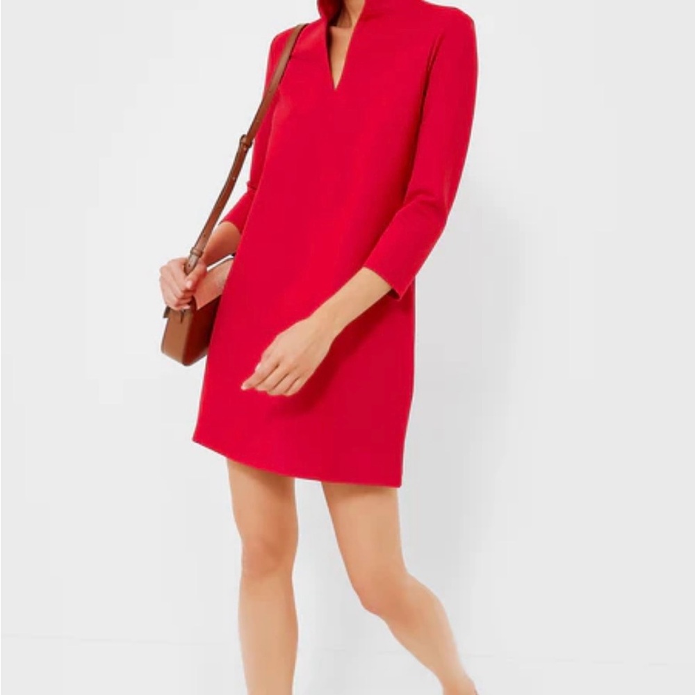 Tuckernuck Red Ponte Clifton Dress